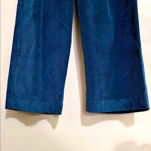NWT COS Blue-Green Wide-Leg Corduroy Trousers MSRP$115 - Picture 14 of 16